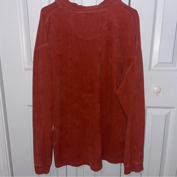 Mens Burnt Orange IZod Soft Quarter Zip Collared Pull Over Comfy Sweatshirt 2XL - Picture 5 of 7